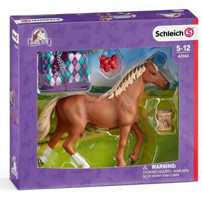 SCHLEICH Horse Club Englisches Vollblut Pferd Spielfigur mit Decke (42360)