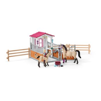SCHLEICH Horse Club Box pour chevaux avec chevaux arabes et jouet de marié, 5 à 12 ans, multicolore (42369) 2