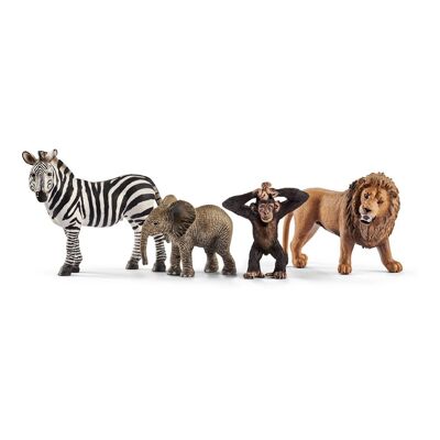 SCHLEICH Wild Life Safari Starter Toy Figure Set, da 3 a 8 anni, multicolore (42387)