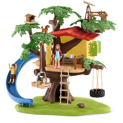 SCHLEICH Farm World Adventure casa sull'albero Playset giocattolo, da 3 a 8 anni, multicolore (42408)