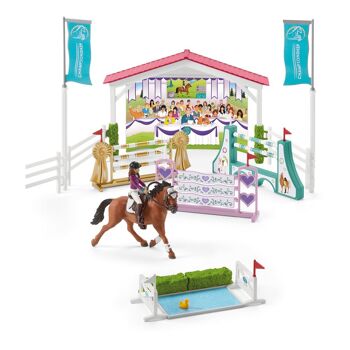 SCHLEICH Horse Club Friendship Horse Tournament Toy Playset, Unisexe, 5 à 12 ans, Multicolore (42440) 1