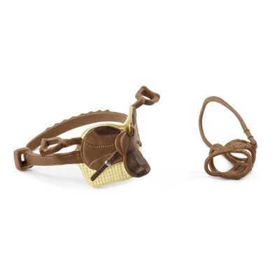 SCHLEICH Horse Club Saddle & Bridle for Sarah & Mystery Toy Figure Accessory Set, Multi-colour, 5 to 12 Years (42492)