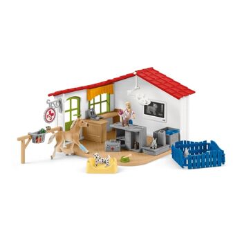 SCHLEICH Farm World Veterinarian Practice with Pets Toy Playset, 3 à 8 ans, Multicolore (42502) 1