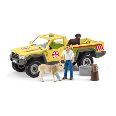 SCHLEICH Farm World Veterinarian Visit at the Farm Playset Giocattolo, 3-8 Anni, Multicolore (42503)