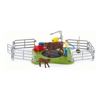 SCHLEICH Farm World Happy Cow Wash Set de jeu Unisexe 3 à 8 ans Multicolore (42529) 3