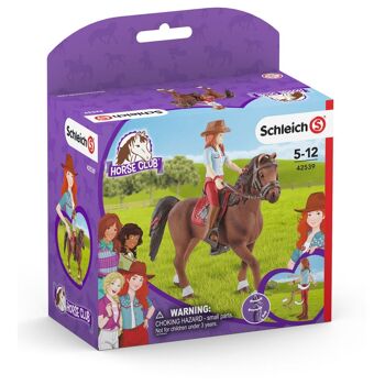 SCHLEICH Horse Club Hannah & Cayenne Jeu de figurines Unisexe 5 à 12 ans Multicolore (42539) 4