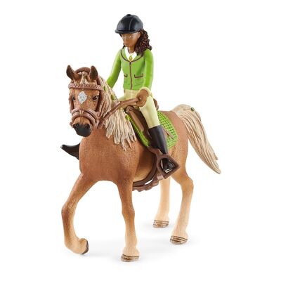 SCHLEICH Horse Club Sarah & Mystery Toy Figure Set, Unisex, da 5 a 12 anni, multicolore (42542)