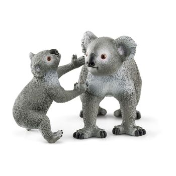 SCHLEICH Wild Life Koala Ensemble de figurines mère et bébé, 3 à 8 ans, Gris (42566) 1