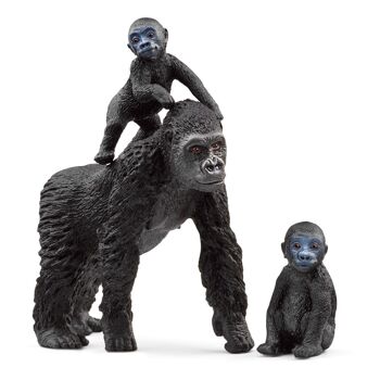 SCHLEICH Wild Life Gorilla Family Toy Figure, 3 ans et plus, Noir (42601) 1
