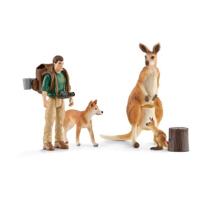 SCHLEICH Wild Life National Geographic Kids Outback Adventures Playset giocattolo, da 3 a 8 anni, multicolore (42623)