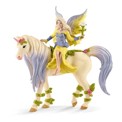 SCHLEICH Bayala Fairy Sera mit Blossom Einhorn Spielfigur (70565)