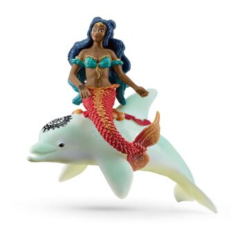 SCHLEICH Bayala Isabelle on Dolphin Toy Figure, 5 à 12 ans, Multicolore (70719) 1