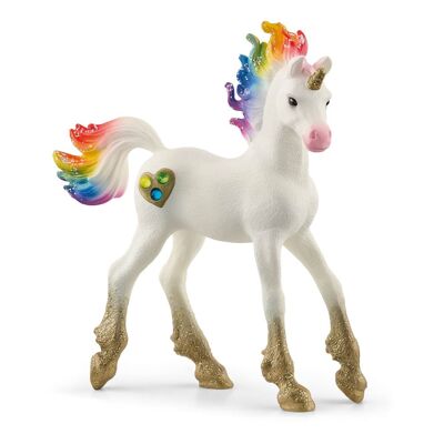 SCHLEICH Bayala Rainbow Love Unicorn Fohlen Spielfigur, 5 bis 12 Jahre, Mehrfarbig (70727)