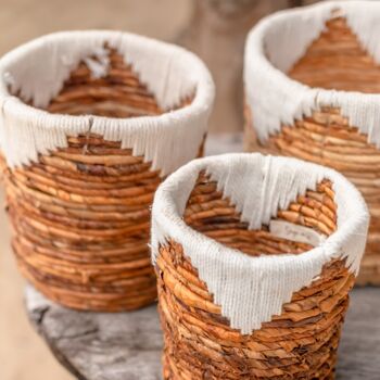 panier | panier à plantes | Panier de rangement MENIK en fibre de bananier (3 tailles) 6