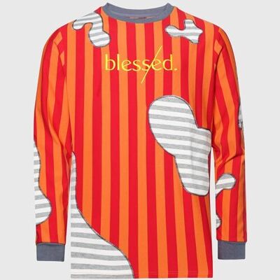 YK Blessed Patchwork Long Sleeve Tee