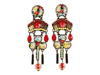 BOUCLES D'OREILLES EN CRISTAL DE COQUELICOT 2