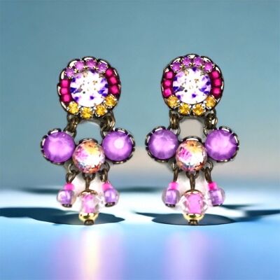 PENDIENTES DE CRISTALES LAVANDA