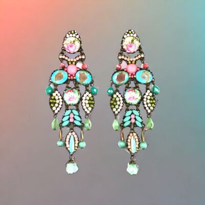 BOUCLES D'OREILLES AVEC CRISTAUX ROMANCE