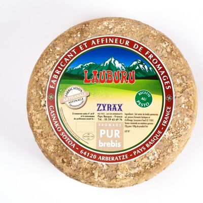 Tomme of sheep with artisanal pesto from the Basque Country - LAUBURU-ZYRAX