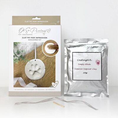 Kit de moulage par empreinte de patte d'animal en argile