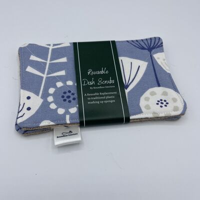Gommage Plat Floral Bleu