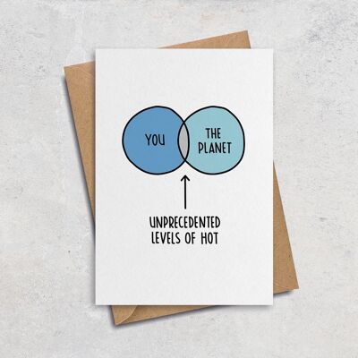 Unprecedented Hotness Greetings Card