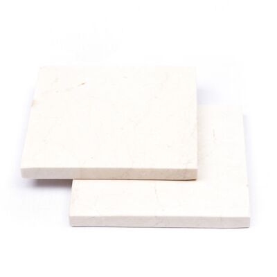 Marble coasters set of 4/8 handmade MEWALI (white)