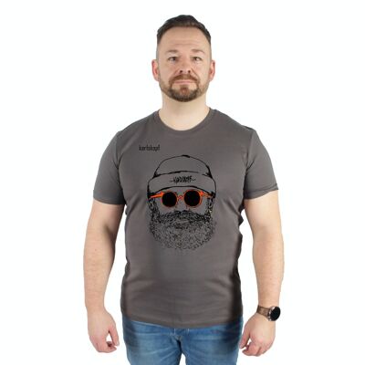 HIPSTER | T-shirt da uomo in 100% cotone biologico | ANTRACITE