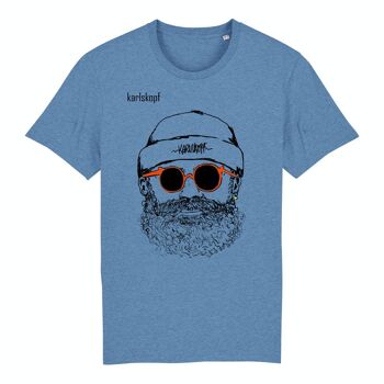 HIPSTER | T-shirt homme 100% coton biologique | BLEU 3