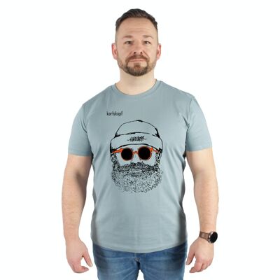 HIPSTER | Camiseta de hombre confeccionada en algodón 100% orgánico | AZUL TIERRA