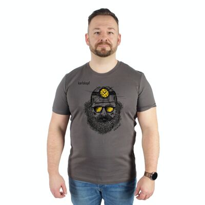 MINATORE | T-shirt da uomo in 100% cotone biologico | ANTRACITE