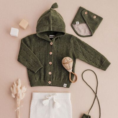 Cashmere Baby Vest - Luca Khaki