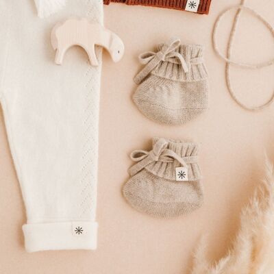 Cashmere Baby Booties - Andréa Beige
