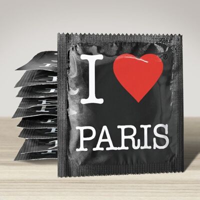 Condón: I Love Paris Black