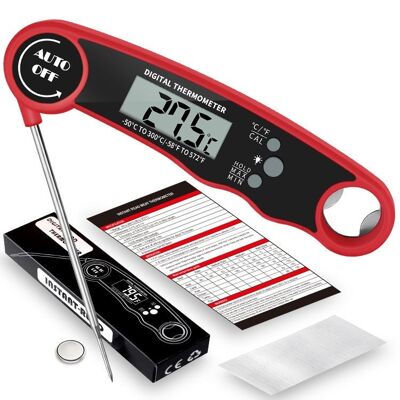 Klappbares Küchen-Lebensmittel-Thermometer Elektronisches Lebensmittel-Grill-Thermometer