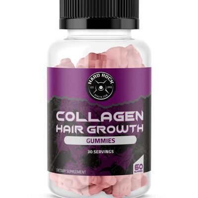 Gummies di collagene vitaminico per capelli - 60 caramelle gommose