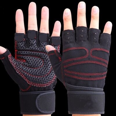 Half finger gym gloves