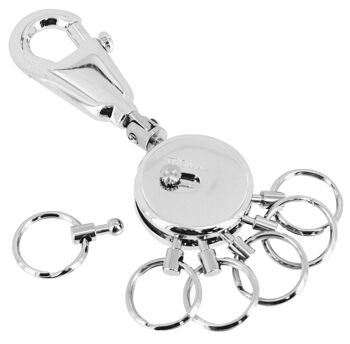 Porte-clés avec mousqueton | 6 anneaux interchangeables | FEUILLES COLORÉES 2