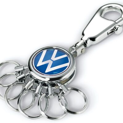 Schlüsselanhänger | 6 auswechselbare Ringe | mit Karabinerhaken | PATENT VW