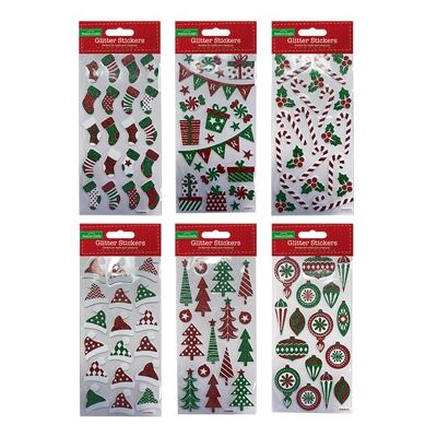 Christmas 3D Glitter Foam Stickers