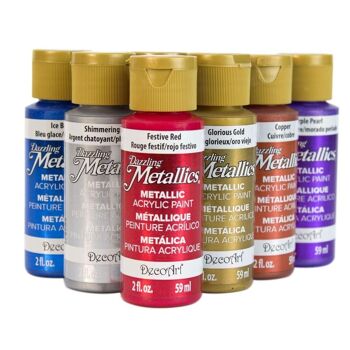 Peintures artisanales acryliques métalliques éblouissantes DecoArt. 2 onces / 59 ml 1