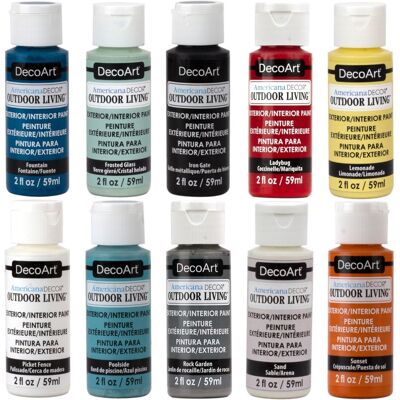 DecoArt Outdoor Living finitura guscio d'uovo 2oz/59ml - vari colori