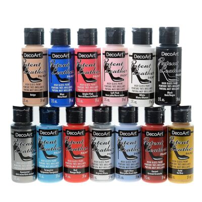 Cuir verni DecoArt - Peinture haute brillance 59 ml - Toutes les couleurs