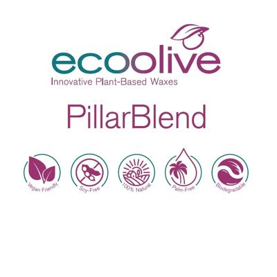 EcoOlive (Pillar Blend) Wachs – verschiedene Größen