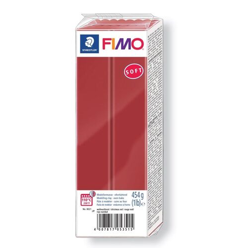 Fimo Soft Large Block - 454g - Christmas Red