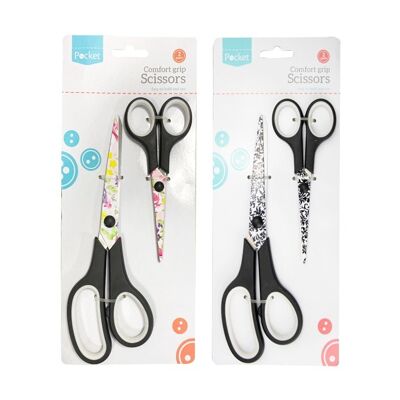 Floral Pattern Scissors - 2 Pack