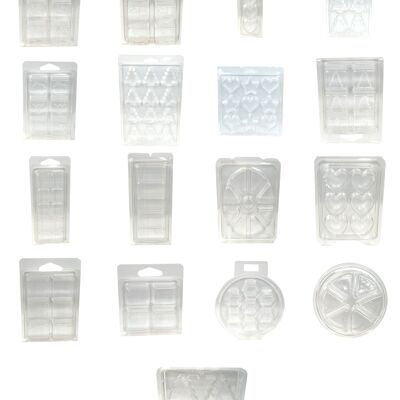LiveMoor Wax Melt Clamshells / Verpackung - Packungen mit 10 Stück