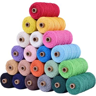 Macramé - Cotton Yarn / Cord - 3mm Thick - 5 Metre Lengths