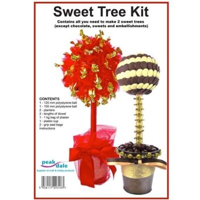 Machen Sie Ihr eigenes - Sweet Tree Kit, Styroporkugel, Pflanzgefäß, Dübel, Gips.