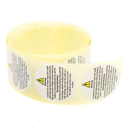 Candle Warning Labels - Pack of 54